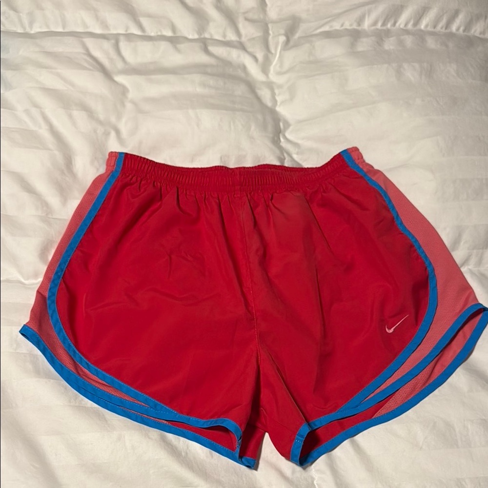 Nike pink and Blue Athletic Shorts with Breathable Fabric